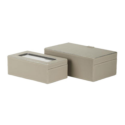 CAJA DE CUERINA DE DECORACION. X6287