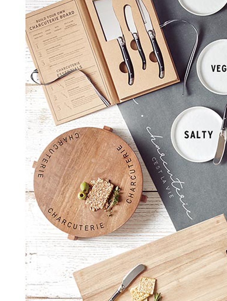 TABLA O QUESERA DE MADERA REDONDA GRANDE CON BASE X6756