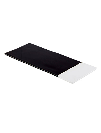 TABLA DE CERÁMICA RECTANGULAR BLANCA Y NEGRA X6772