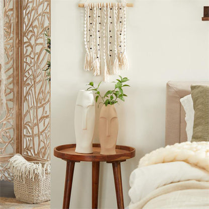 FLORERO CARA BLANCO DE CERÁMICA ALTO X6803BL