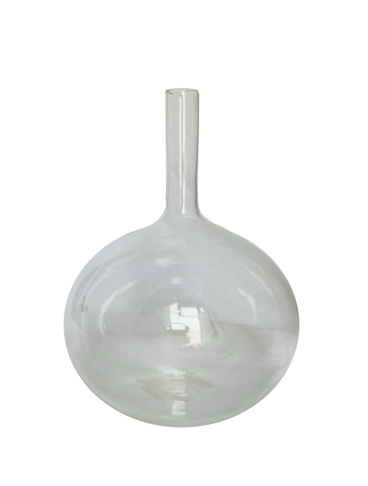 FLORERO DE VIDRO BOMBA CON PICO ALTO X6985