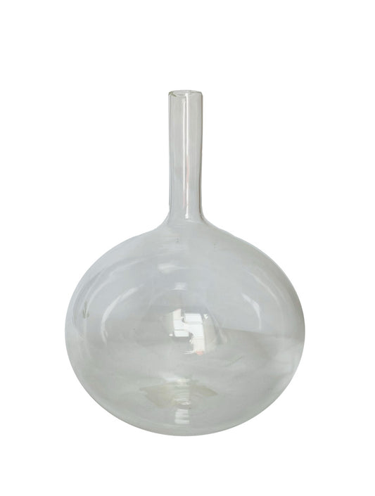 FLORERO DE VIDRO BOMBA CON PICO ALTO X6985