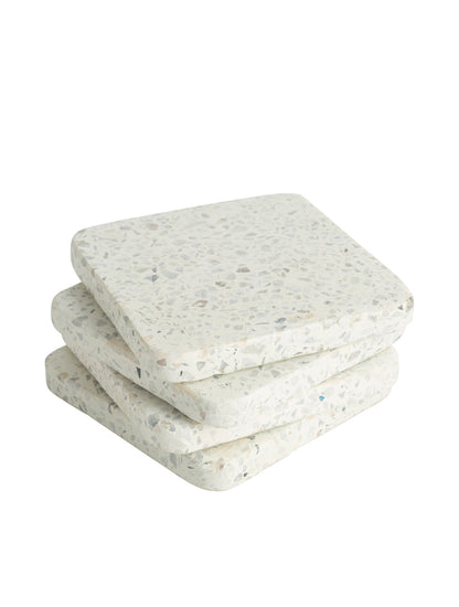 SET DE 4 POSA VASOS DE TERRAZZO X7009