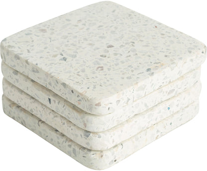 SET DE 4 POSA VASOS DE TERRAZZO X7009