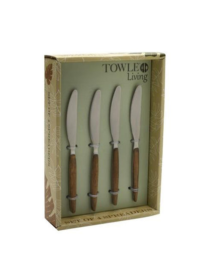 SET 4 CUCHILLOS ACACIA CON ACERO X7067