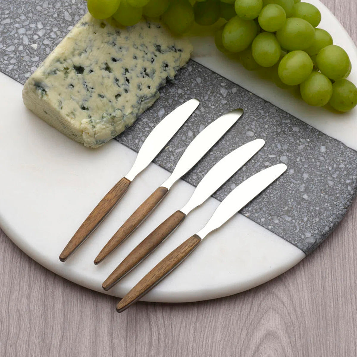 SET 4 CUCHILLOS ACACIA CON ACERO X7067