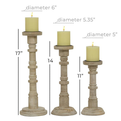CANDELABRO DE MADERA GRANDE X7180G