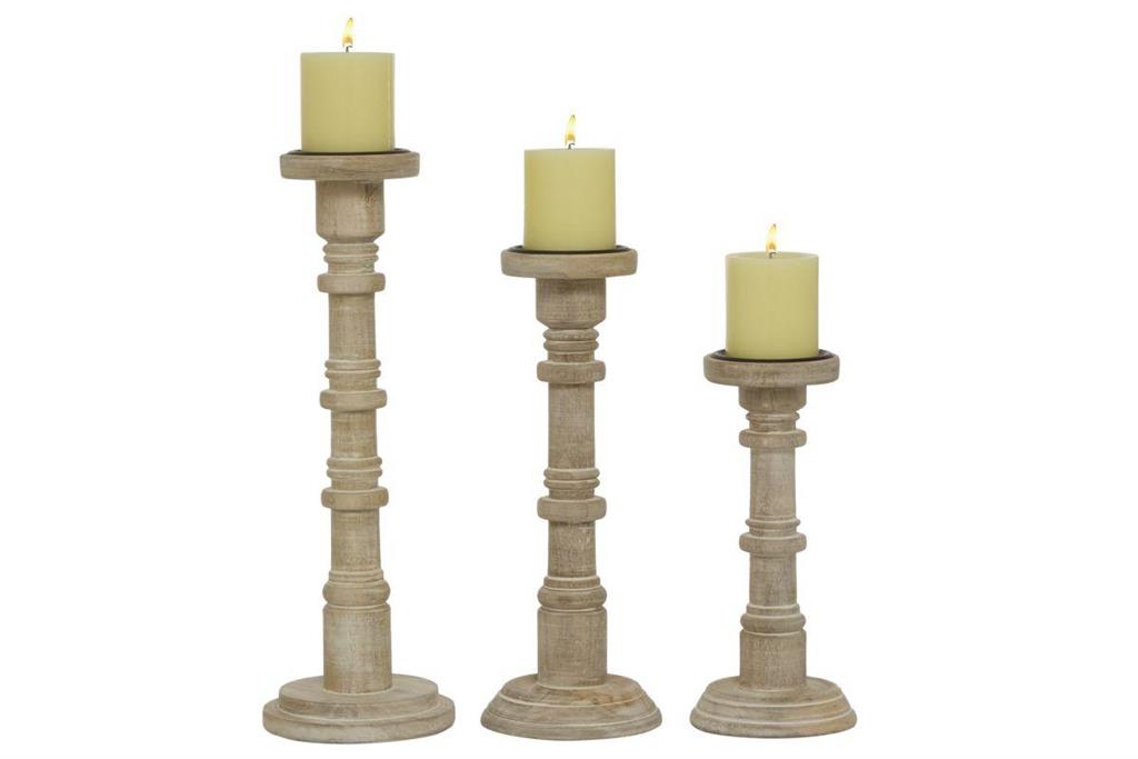 CANDELABRO DE MADERA GRANDE X7180G