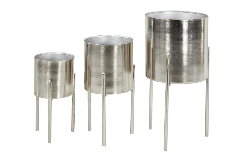 MACETERO DE METAL ALTO CON BASE GRANDE X7191G