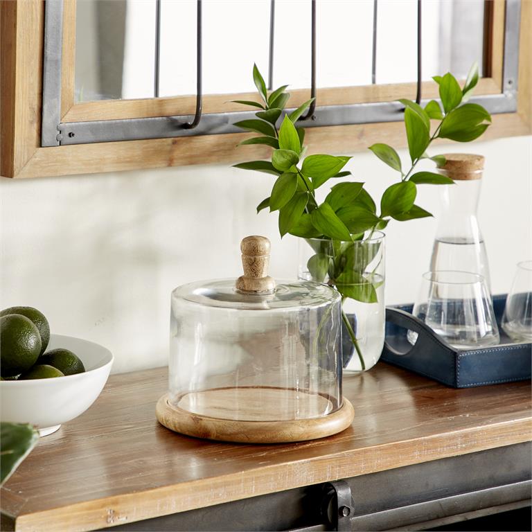 TABLA DE MADERA CON TAPA DE VIDRIO X7215