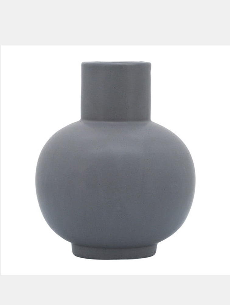 FLORERO GRIS DE CERAMICA X7263