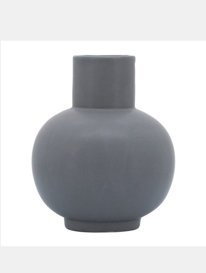 FLORERO GRIS DE CERAMICA X7263