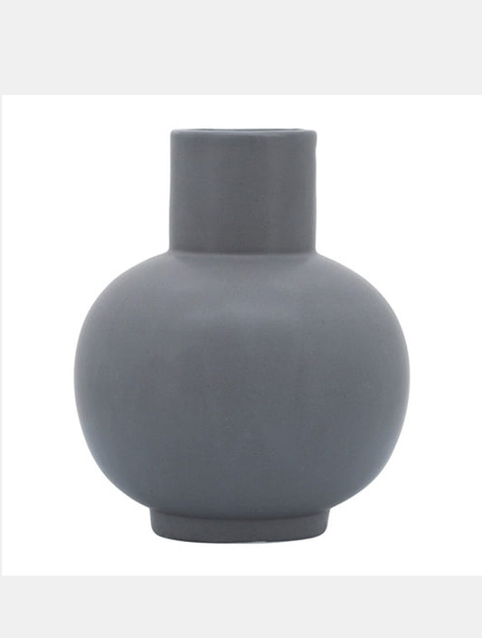 FLORERO GRIS DE CERAMICA X7263