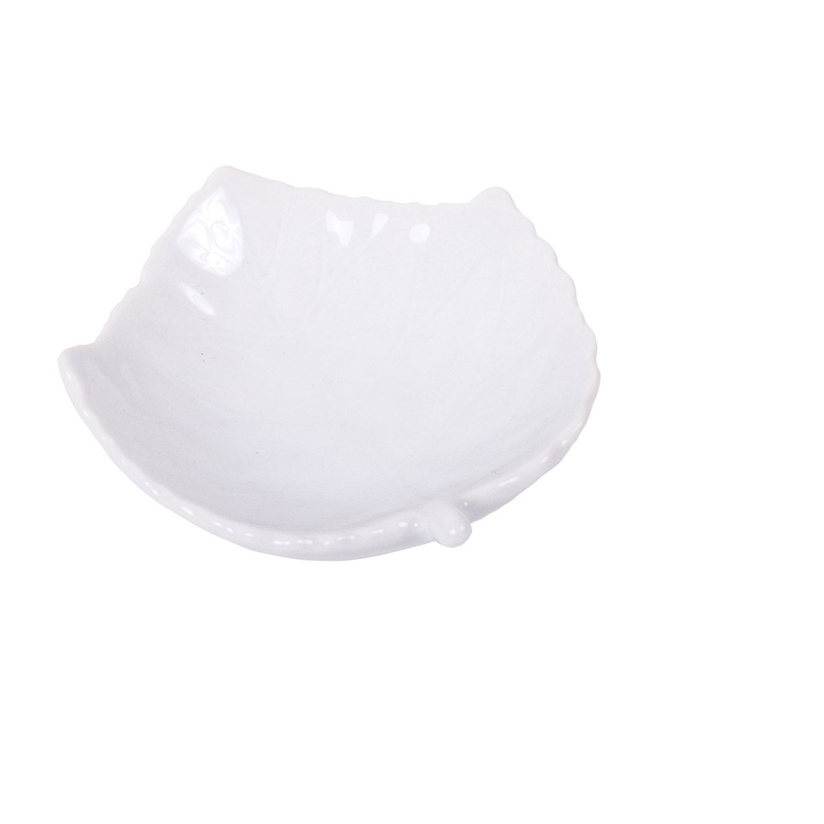 PORTA BOLSAS DE TE DE PORCELANA HOJA X7406