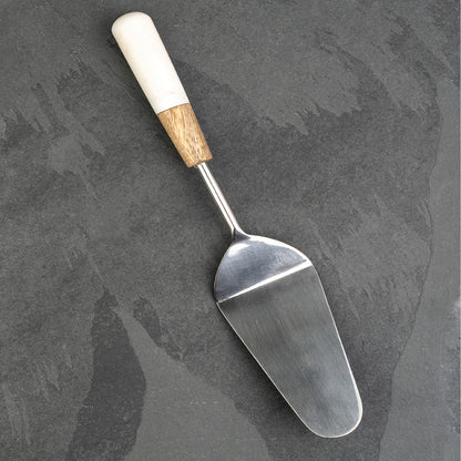 ESPÁTULA DE ACERO INOXIDABLE CON MANTO DE MADERA X7414