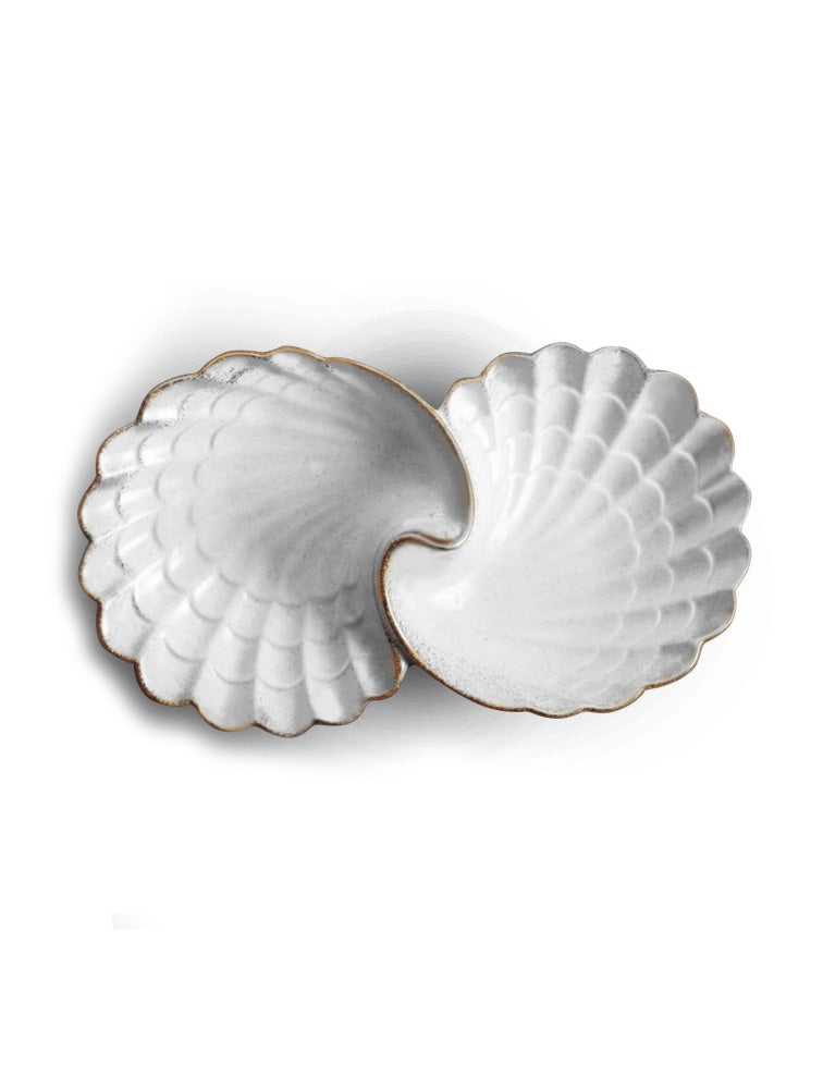 FUENTE CERÁMICA DOBLE CONCHAS X7444