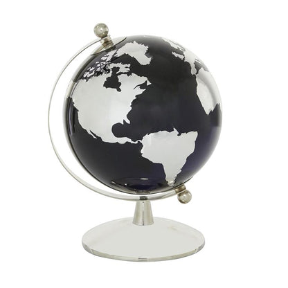 GLOBO TERRÁQUEO VIDRIO TEMPERADO CON ACERO INOXIDABLE X7581