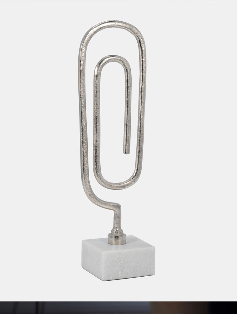 ESCULTURA CLIP DE METAL/MARMOL X7633