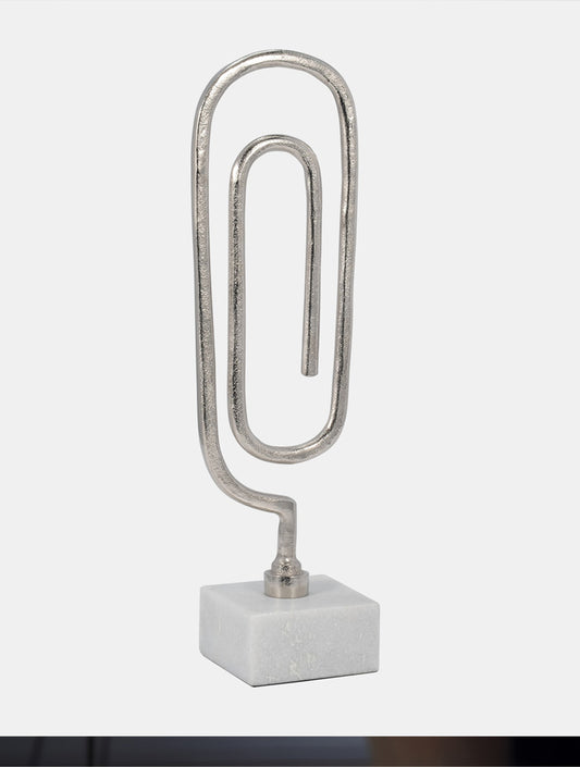 ESCULTURA CLIP DE METAL/MARMOL X7633