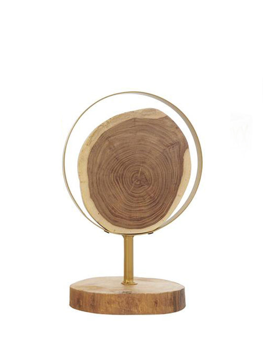 ESCULTURA MADERA ARO DE METAL X7660C