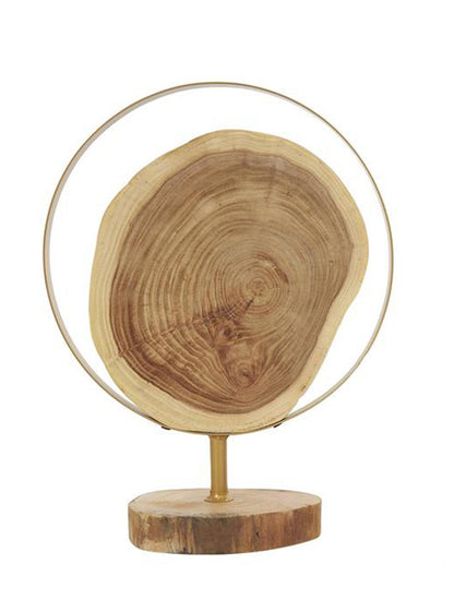 ESCULTURA MADERA ARO DE METAL X7660G