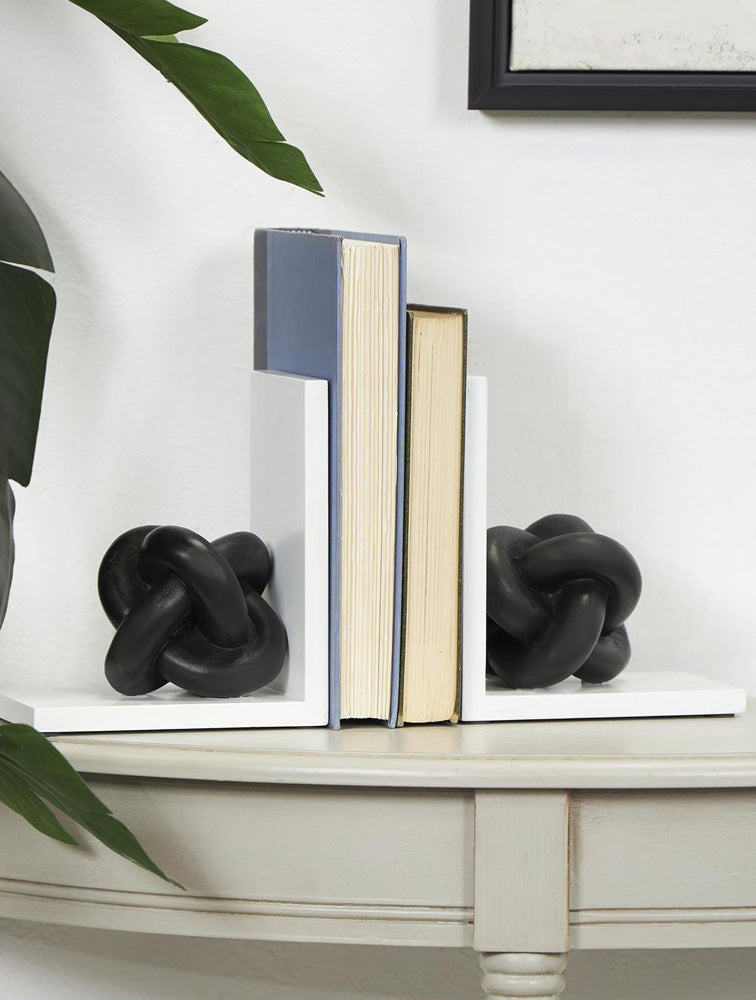 BOOKENDS CON NUDO DE MADERA X7673