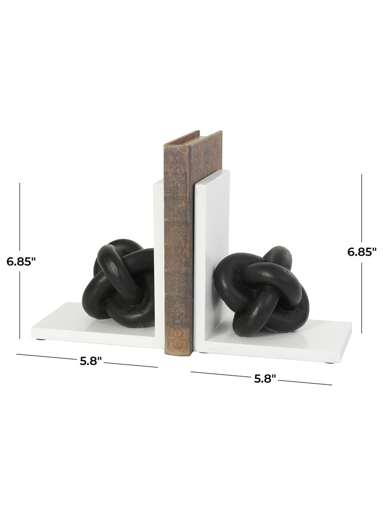 BOOKENDS CON NUDO DE MADERA X7673
