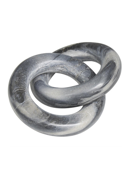 ESCULTURA DE 2 ESLABONES CIRCULARES DE MARMOL X7683