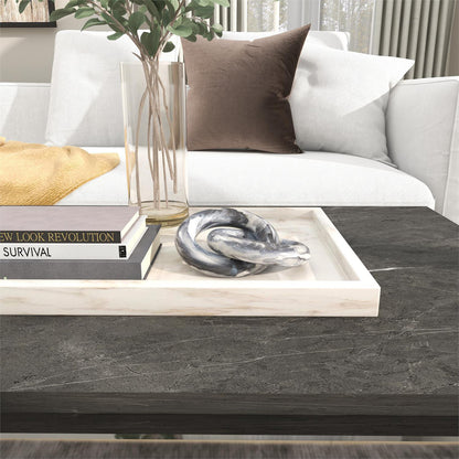 ESCULTURA DE 2 ESLABONES CIRCULARES DE MARMOL X7683