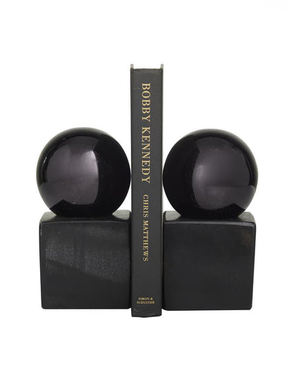 BOOKEND DE MARMOL Y ALUMINIO NEGRO. X7704