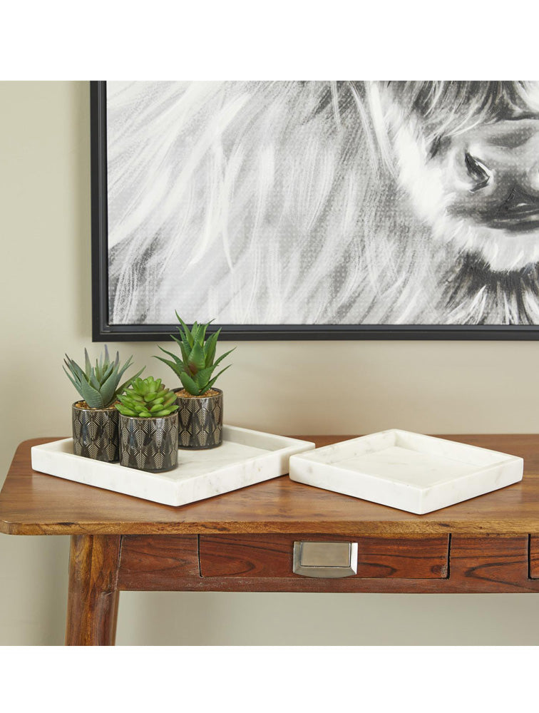 AZAFATE O CENTRO DE MESA CUADRADO DE MARMOL CON BORDE ELEVADO X7706G