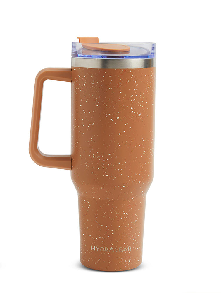 TUMBLER NARANAJA GRANDE CON ASA Y CAÑITA - 1.18 LITROS X7722NA