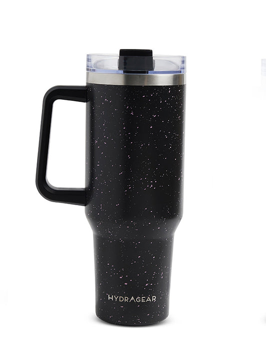 TUMBLER NEGRO GRANDE CON ASA Y CAÑITA - 1.18 LITROS X7722NE