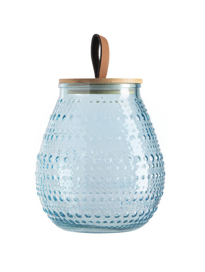 CANISTER CHICO CON TAPA CELESTE X7749