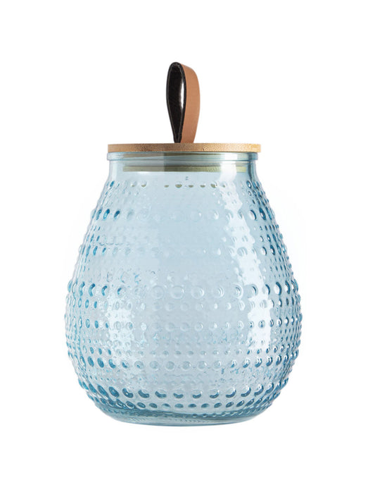 CANISTER CHICO CON TAPA CELESTE X7749