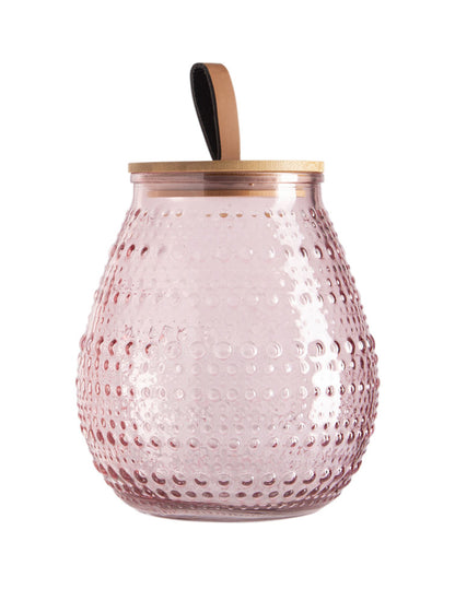 CANISTER CHICO CON TAPA ROSADA X7750