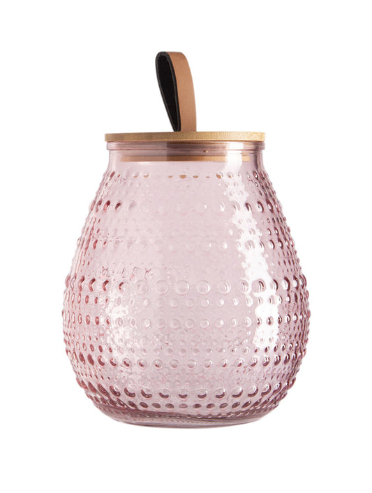 CANISTER CHICO CON TAPA ROSADA X7750