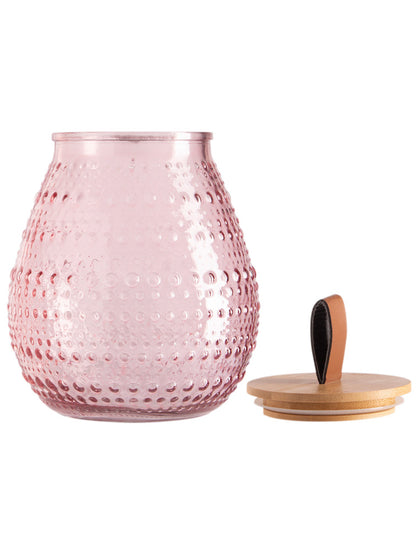 CANISTER CHICO CON TAPA ROSADA X7750