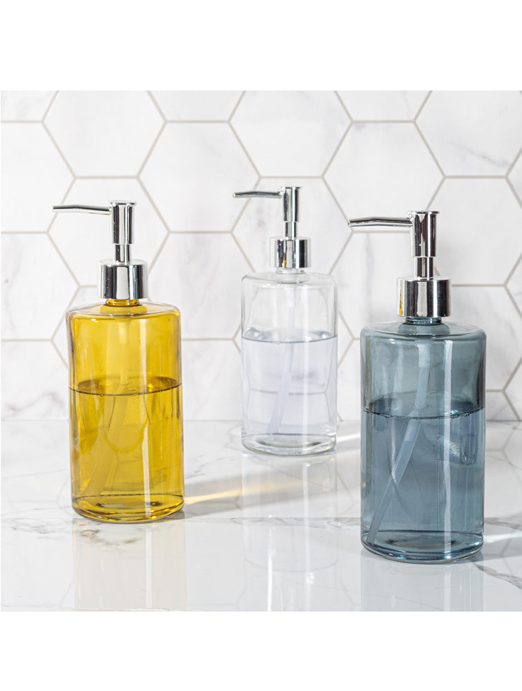 POMO GRIS PARA JABON DE VIDRIO CON PICO DE METAL X7764G