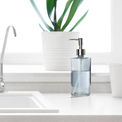 POMO GRIS PARA JABON DE VIDRIO CON PICO DE METAL X7764G