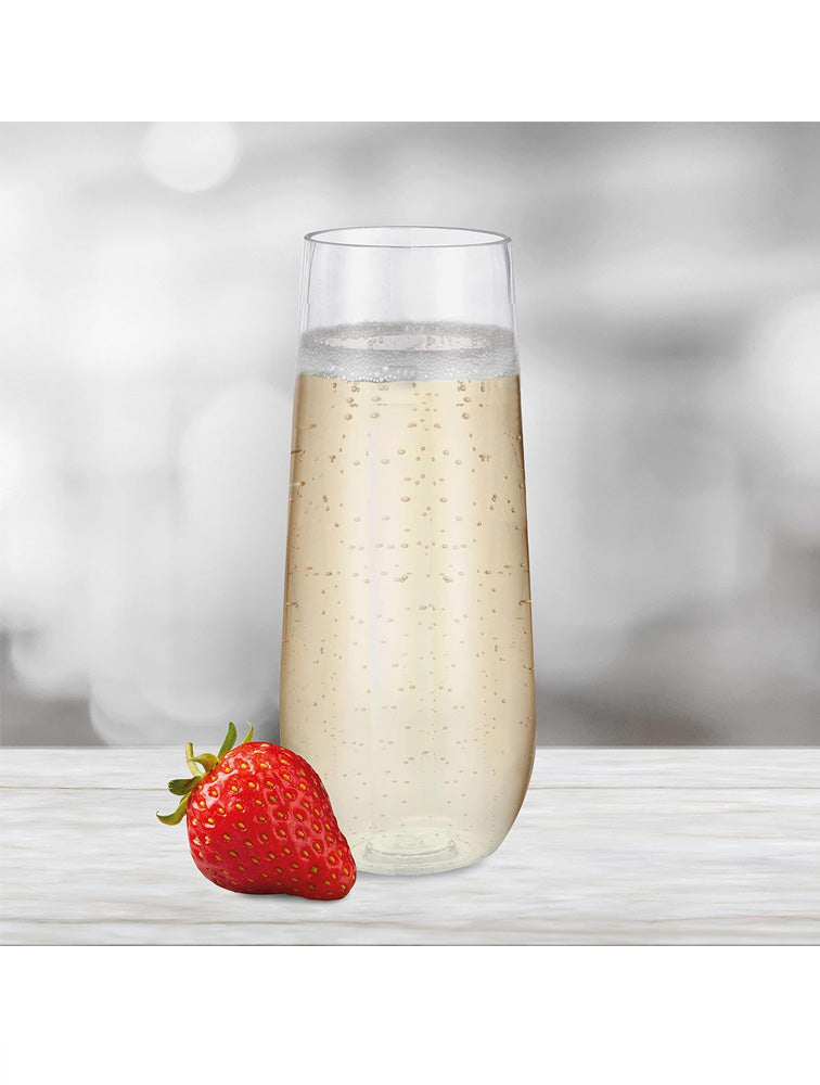 VASOS DE CHAMPAGNE FLUTE X6 ACRILICO X7781