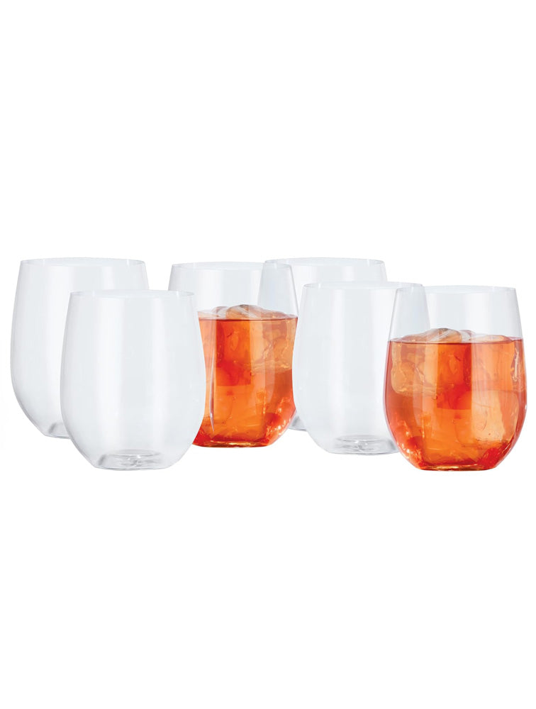SET X6 TUMBLER PARA VINO VASOS ACRILICO X7782