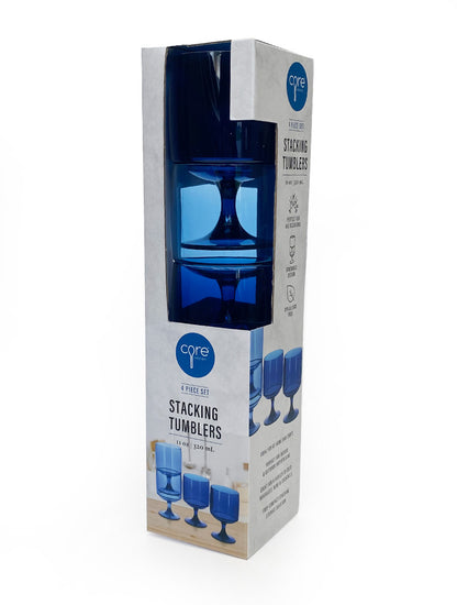 COPAS DE ACRILICO APILABLES X4  11OZ X7807