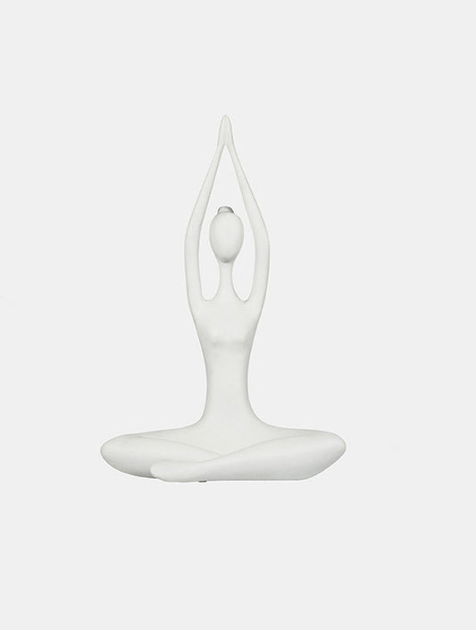 ESCULTURA YOGIS BLANCA B BRAZOS ARRIBA X7836B