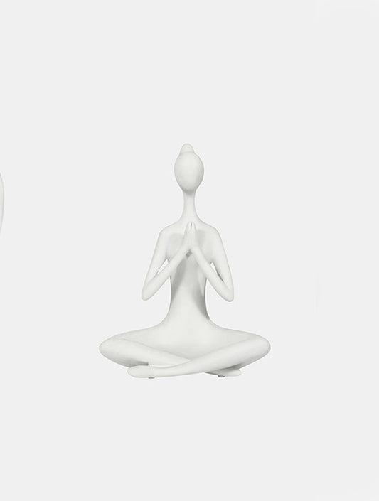 ESCULTURA YOGIS BLANCA C BRAZOS ADELANTE X7836C