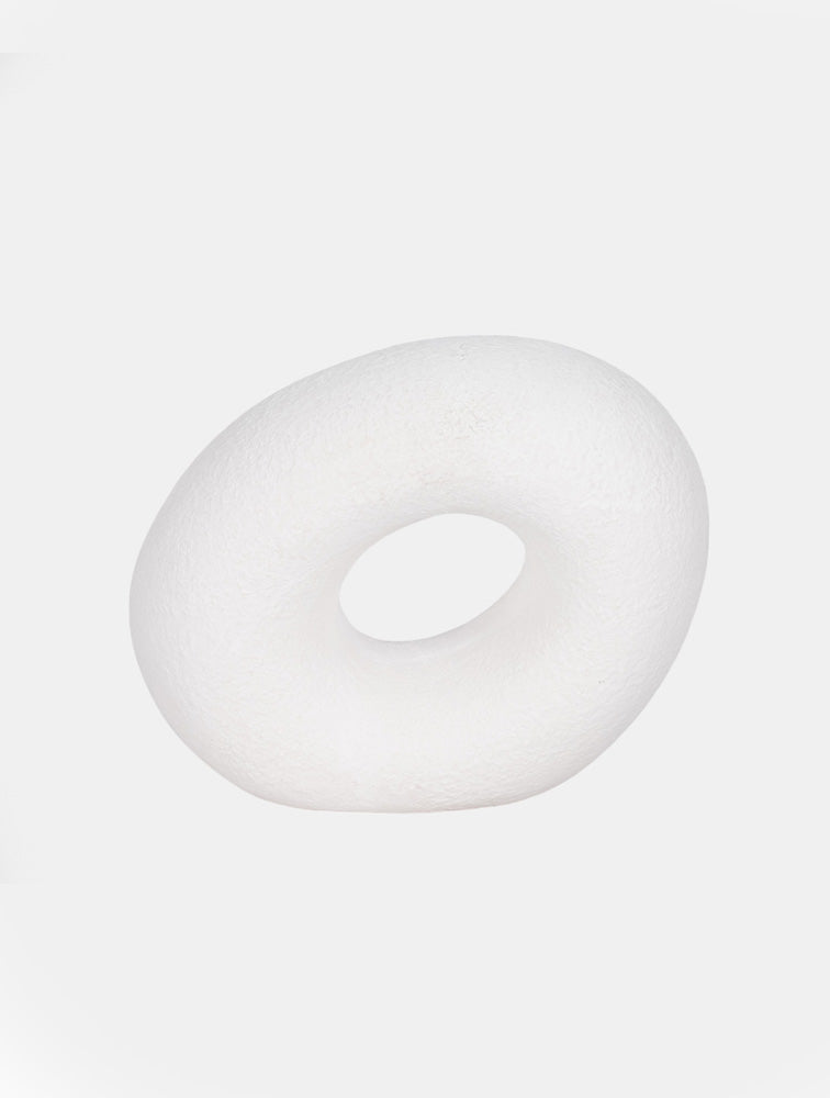 ESCULTURA CIRCULO TEXTURADO BLANCO CHICA 8" X7847