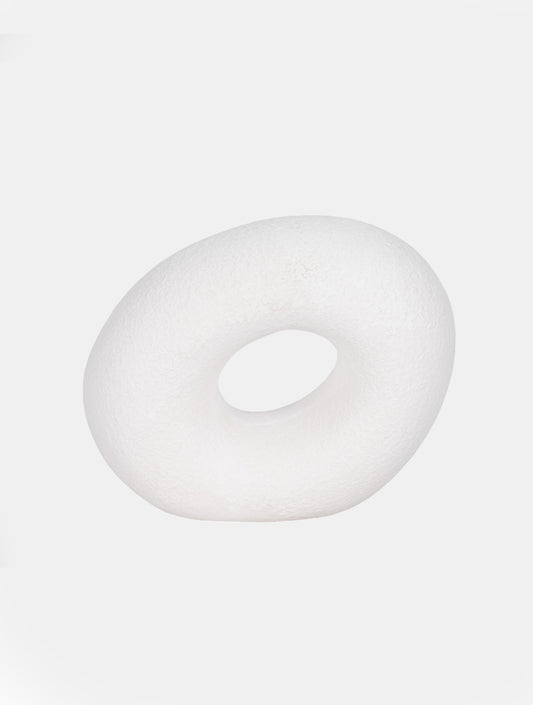 ESCULTURA CIRCULO TEXTURADO BLANCO CHICA 8" X7847