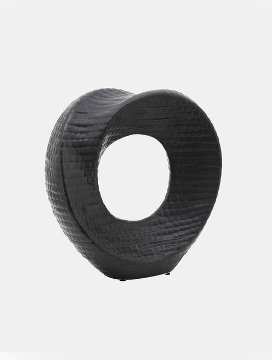 ESCULTURA DE CERAMICA NEGRA CHICA 8" X7849