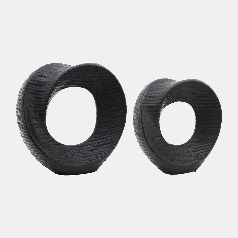 ESCULTURA DE CERAMICA NEGRA CHICA 8" X7849