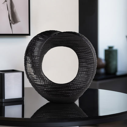 ESCULTURA DE CERAMICA NEGRA CHICA 8" X7849